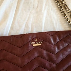 Kate Spade New York Maryanne Burgundy Leather Crossbody Bag